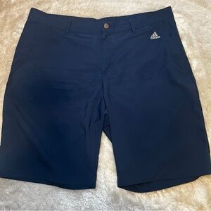 adidas Navy Athletic Golf Shorts with Logo